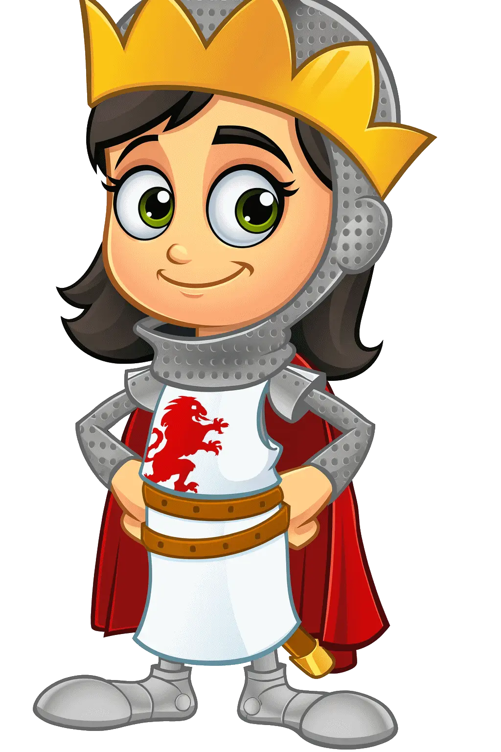 Lady Guinevere with hands on her hips